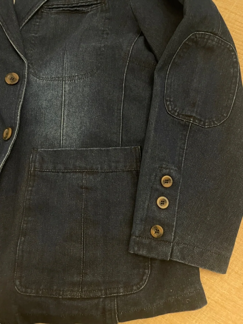 Lined Denim Blazer Jacket in Dark Blue size Men’s XL EUC